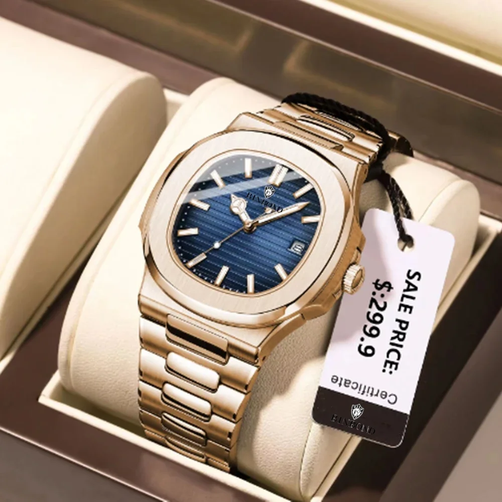 Smartwatch New Watches For Men - Neue Schweiz Mann Casual Rose Gold