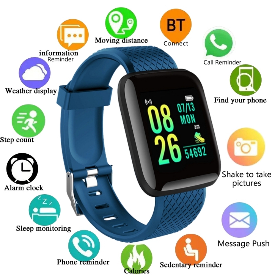 Watch Smart Y68 - Sport Smartwatch Fitness Armband Musik Steuerung