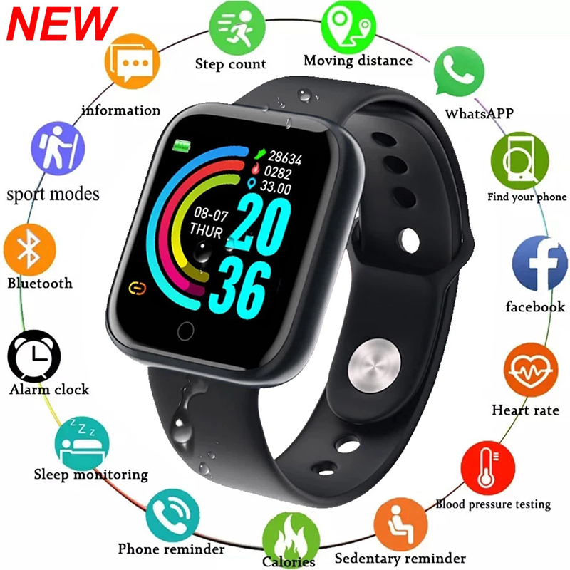 Watch Smart Y68 - Y68 Smart Uhr Männer Frauen Herzfrequenz