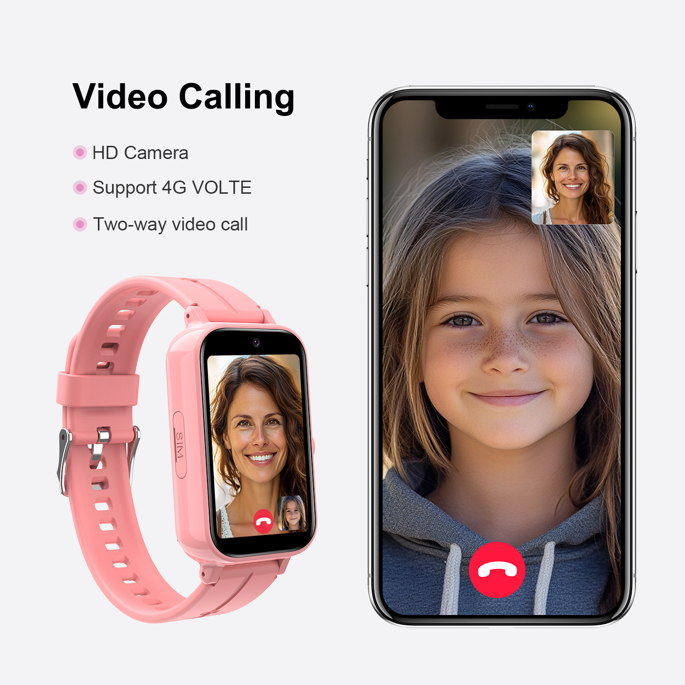 Smartwatch Watches For Kids With Gps - Kinder-Smartwatch für Kinder, Uhr mit 4G-SIM-Karte,