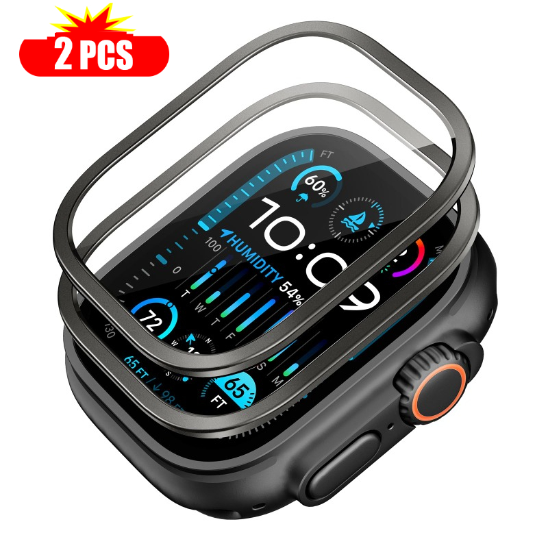 Smartwatch Watches For Mens - 2 Stück gehärtetes Glas für Apple