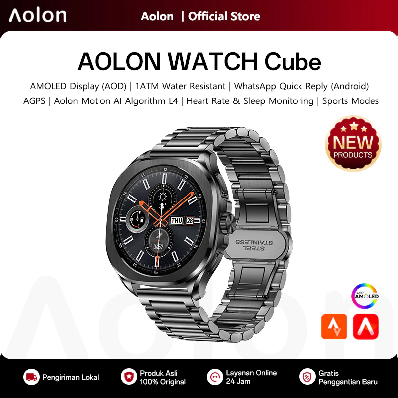 Aolon Cube Smartwatch 1,43 Zol – Smartwatch Watch Whatsapp Bewertung und Preis