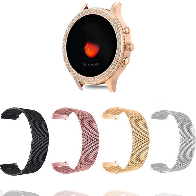 18mm Mailänder Schlaufen band  – Fossil Watches Smartwatch Gold Bewertung und Preis