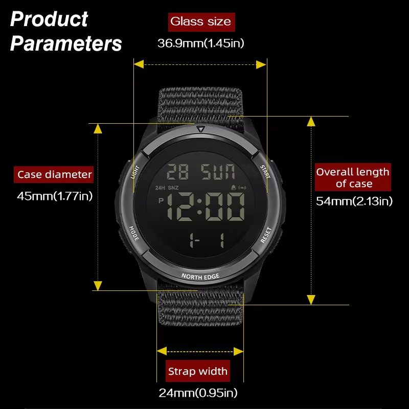 NORTH EDGE 2025 TERRAX Herren- – Altimeter Compass Watch Bewertung und Preis