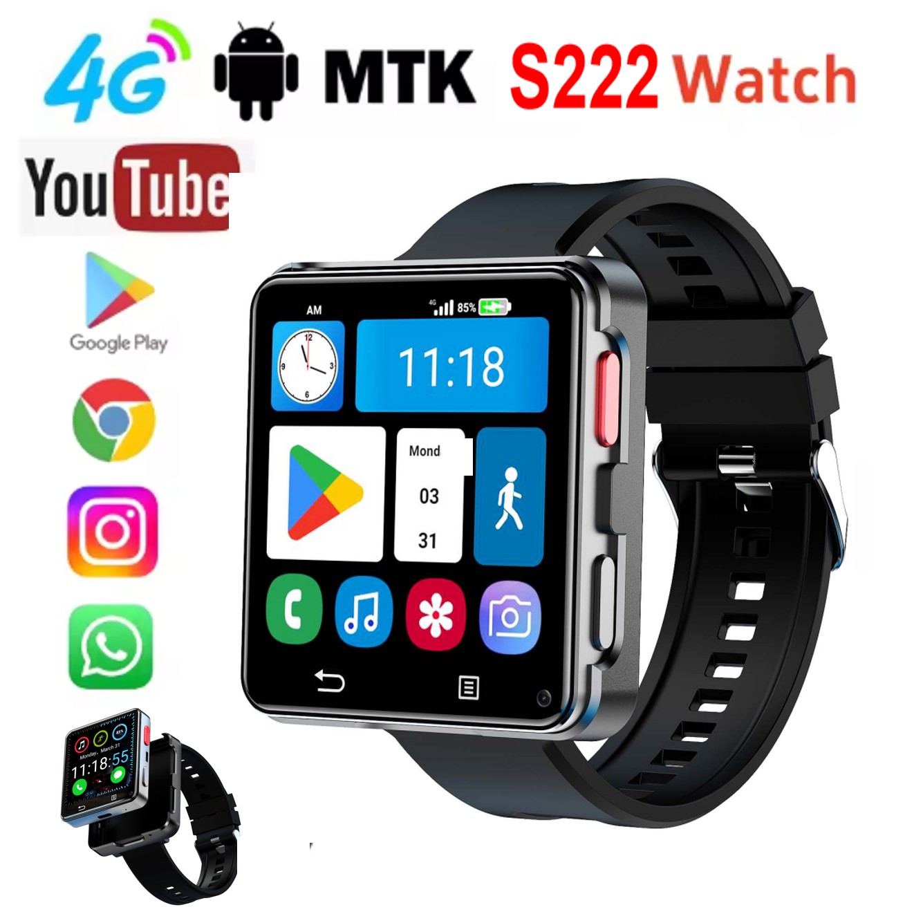 S222 Smartwatch 4G SIM-Karte 4 – Watch Smartwatch Bewertung und Preis