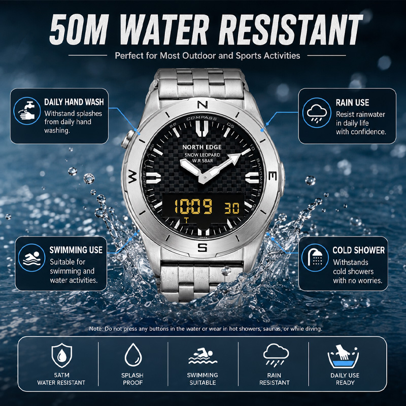 NORTH EDGE Herren Sportliche D – Altimeter Compass Watch Bewertung und Preis