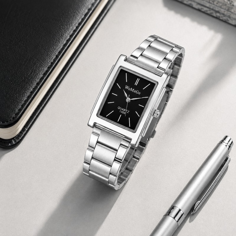 Luxuriöse Edelstahl-Herrenuhr, – Smartwatch Square Watches For Men Bewertung und Preis