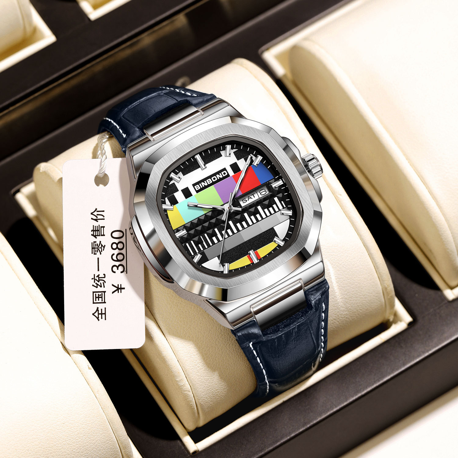 BINBOND Echte Quadratische Her – Smartwatch Square Watches For Men Bewertung und Preis