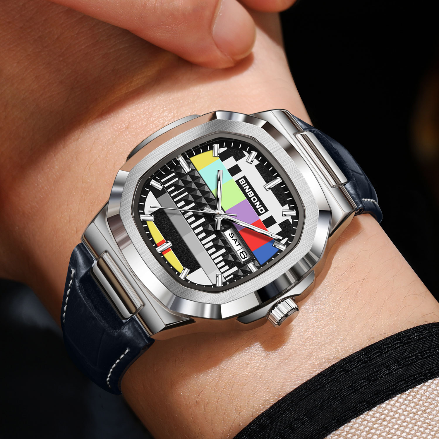 BINBOND Echte Quadratische Her – Smartwatch Square Watches For Men Bewertung und Preis